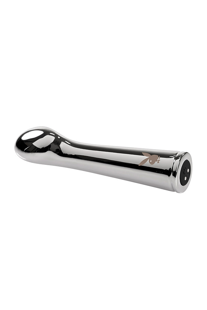 Playboy - Swoon Metal G-Spot Vibrator - Silver - Stag Shop