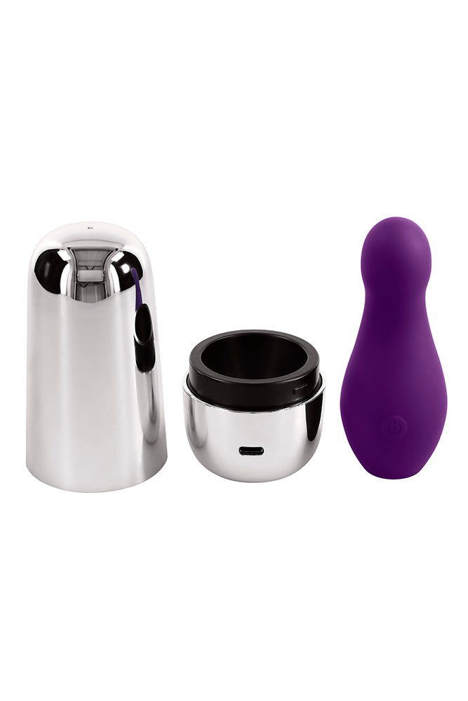 Playboy - The Jet Set - Vibrator Travel Massager - Purple - Stag Shop