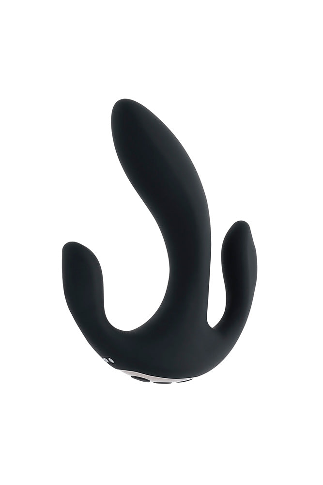 Playboy - Triple Threat Triple Stimulation Vibrator - Black - Stag Shop