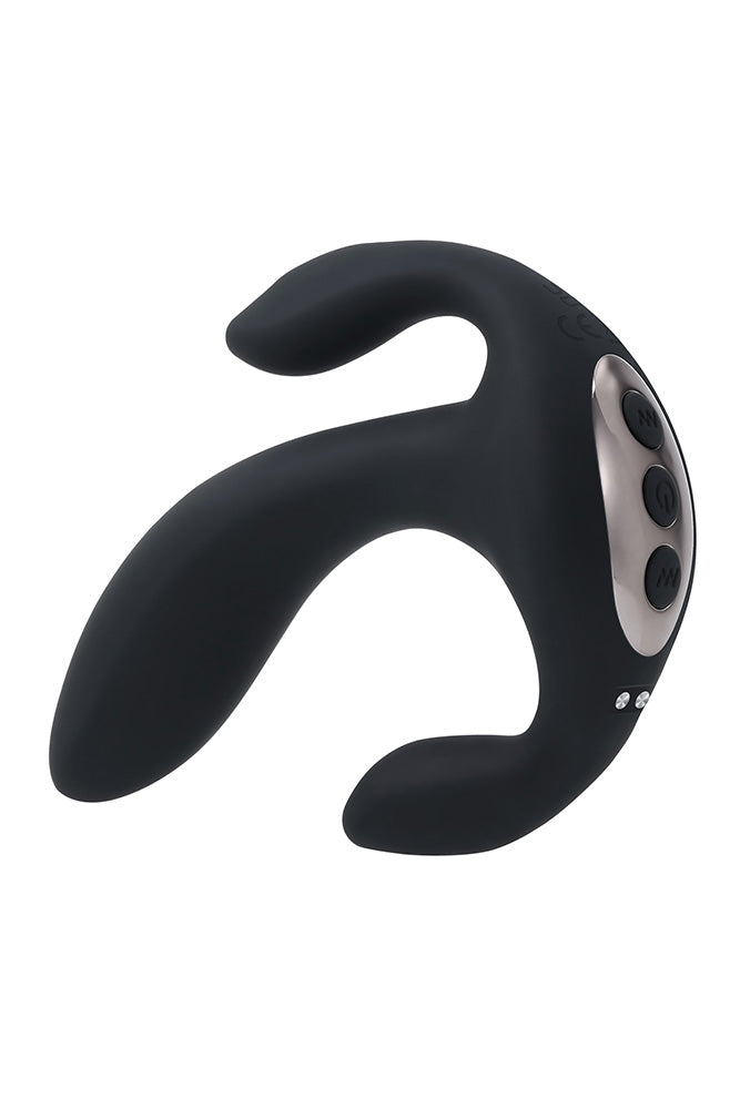 Playboy - Triple Threat Triple Stimulation Vibrator - Black - Stag Shop