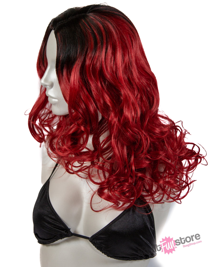 Pleasure Wigs - Candice Wig - Black/Red - Stag Shop