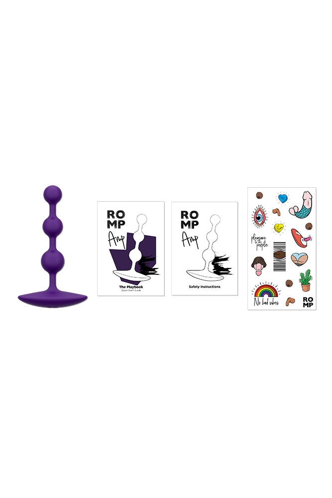 Romp - Amp Anal Beads - Purple - Stag Shop
