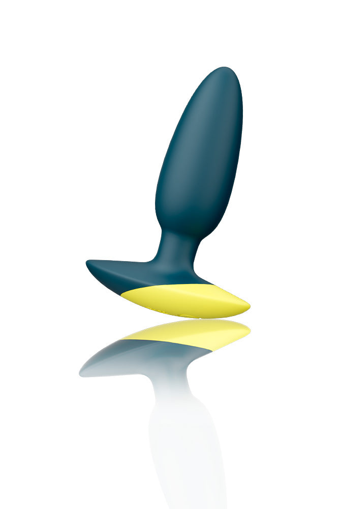 Romp - Bass Vibrating Butt Plug - Teal - Stag Shop