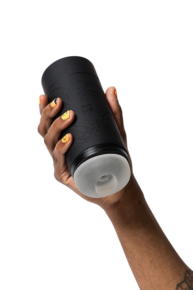 Romp - Dash Stroker with Hard Case - Black/Clear - Stag Shop