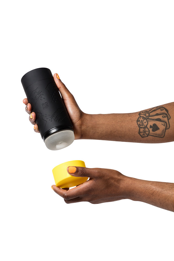 Romp - Dash Stroker with Hard Case - Black/Clear - Stag Shop