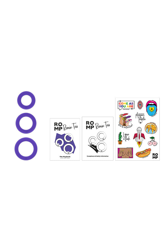 Romp - Remix Trio Penis Ring Set - Purple - Stag Shop