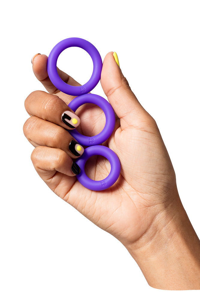 Romp - Remix Trio Penis Ring Set - Purple - Stag Shop