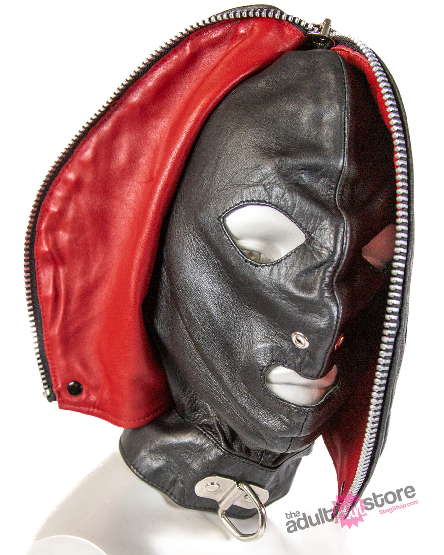 Rouge Garments - Leather Fly Trap Mask - Black - Stag Shop