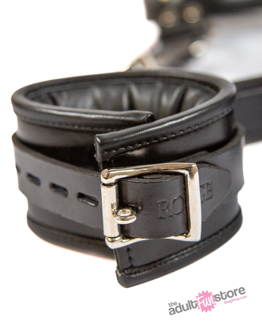 Rouge Garments - Leather Neck to Wrist Restraint - Black - Stag Shop