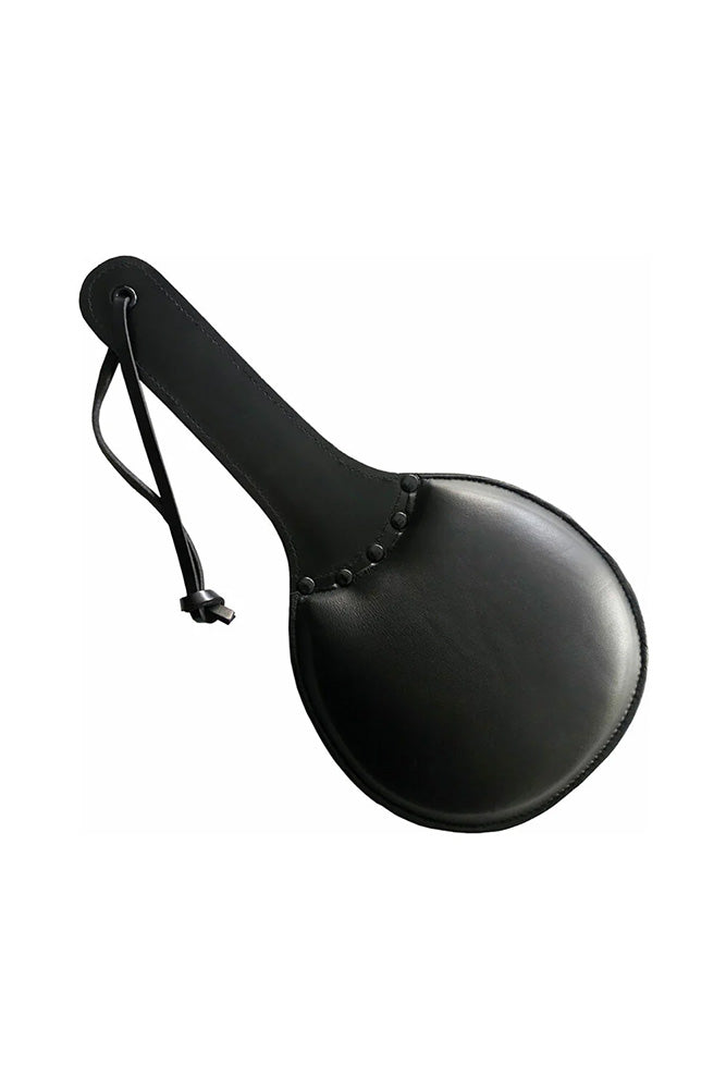 Rouge Garments - Leather Padded Ping Pong Spanking Paddle - Black - Stag Shop