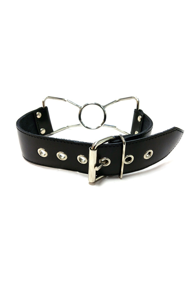 Rouge Garments - Leather Spider Gag - Black/Silver - Stag Shop