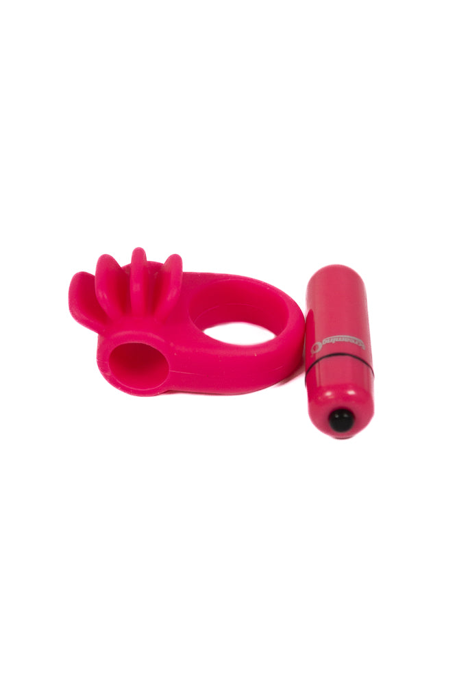 Screaming O - Skooch 4B Vibrating Cock Ring - Strawberry - Stag Shop