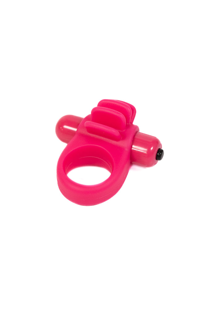 Screaming O - Skooch 4B Vibrating Cock Ring - Strawberry - Stag Shop