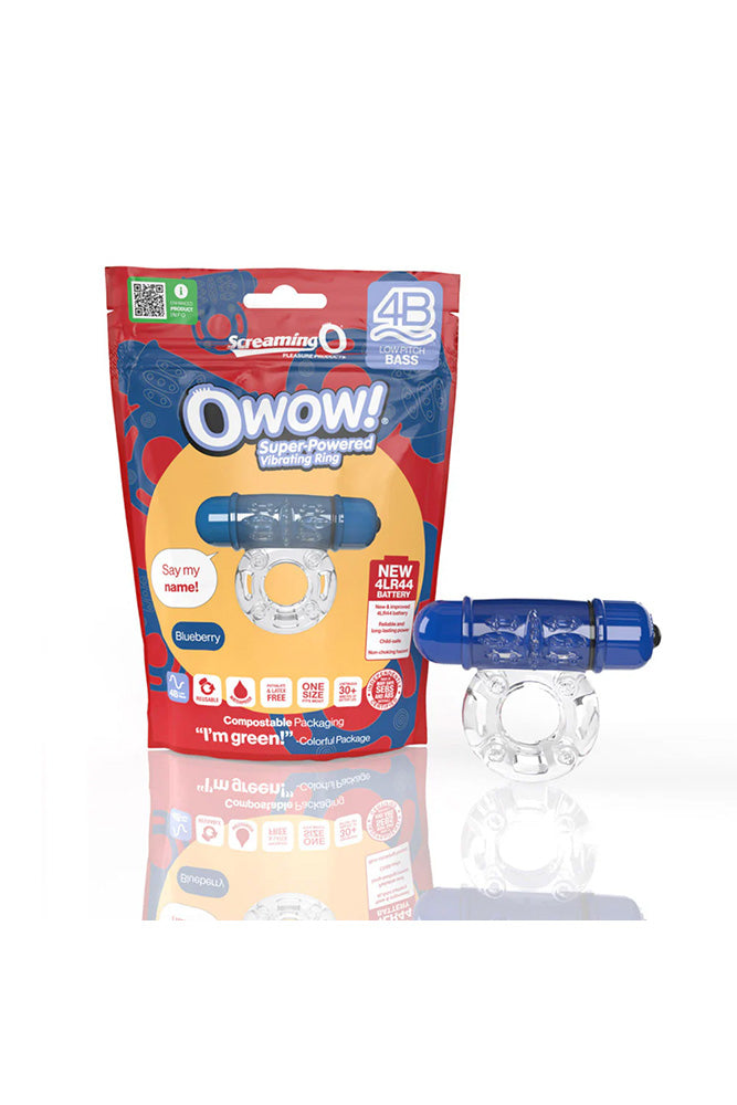 Screaming O - 4B O Wow Vibrating Cock Ring - Various Colors - Stag Shop