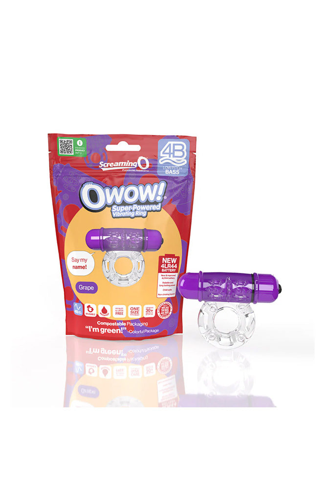 Screaming O - 4B O Wow Vibrating Cock Ring - Various Colors - Stag Shop