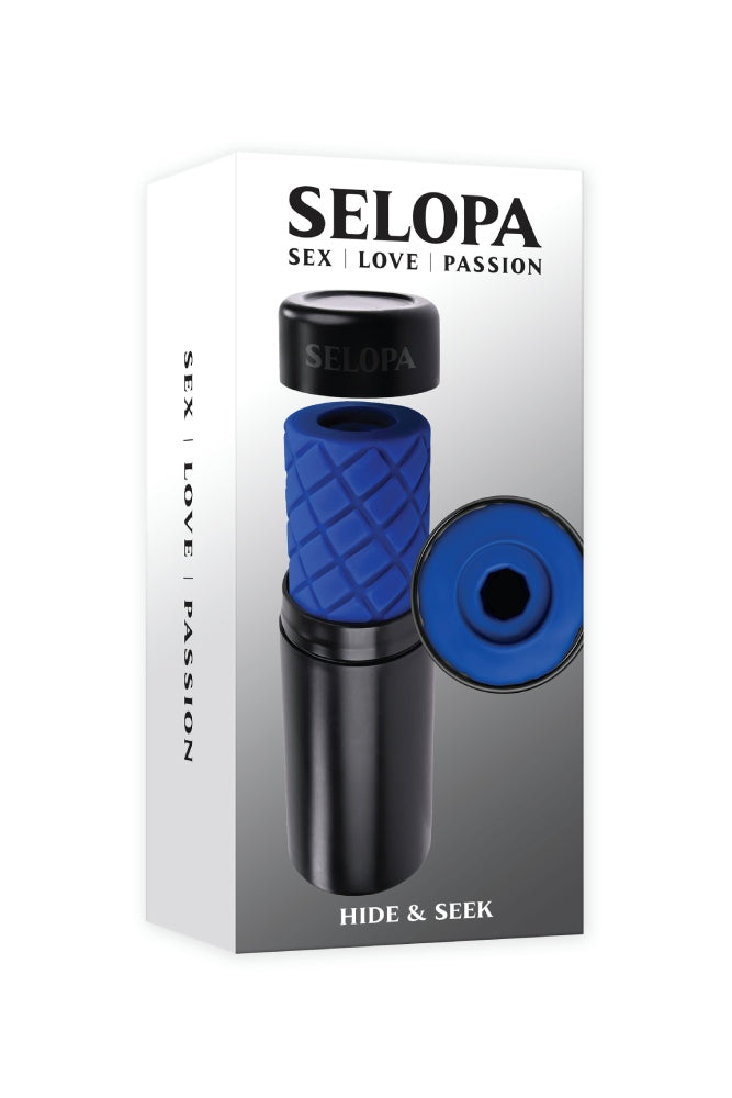Selopa - Hide & Seek Stroker - Black/Blue - Stag Shop