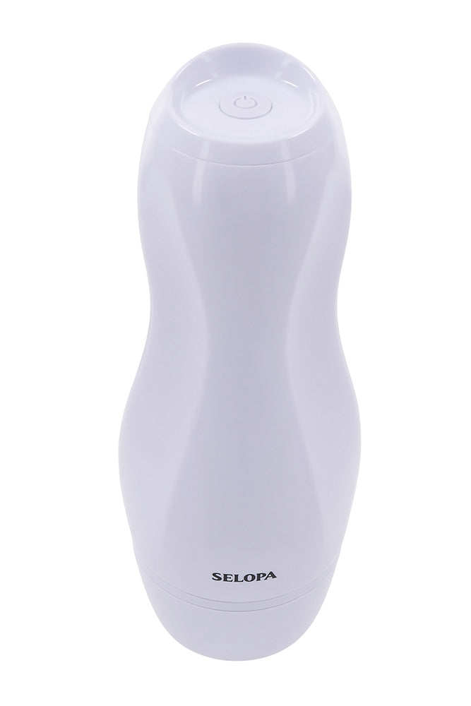 Selopa - Pleasure Can Vibrating Stroker - White - Stag Shop