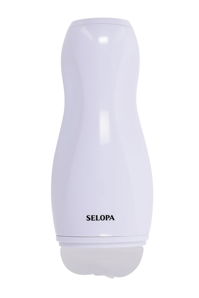 Selopa - Pleasure Can Vibrating Stroker - White - Stag Shop