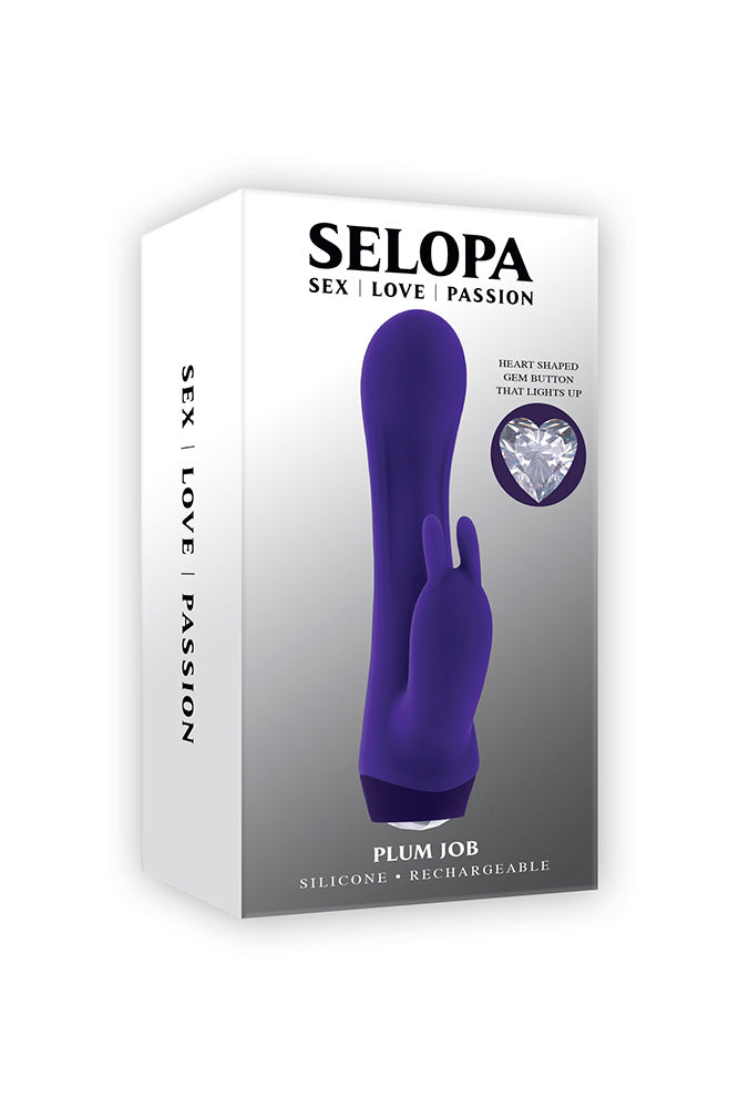 Selopa - Plum Job Mini Rabbit Vibrator - Stag Shop