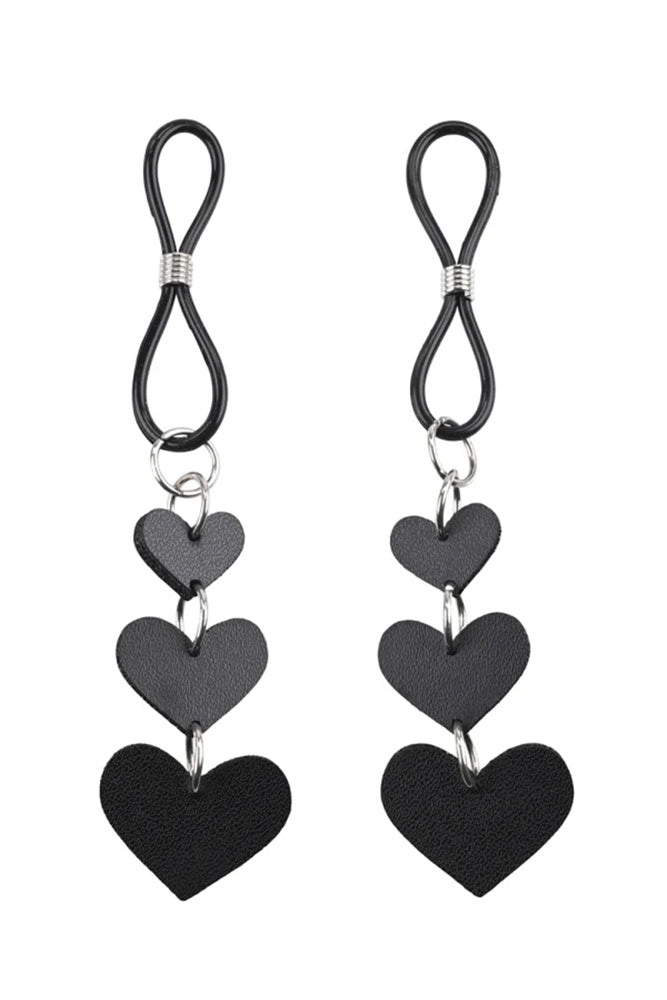 Sex & Mischief - Heart Nipple Ties - Black - Stag Shop