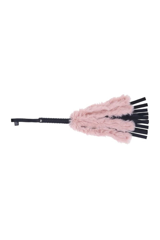 Sex & Mischief - Brat - Faux Fur Flogger - Black/Pink - Stag Shop