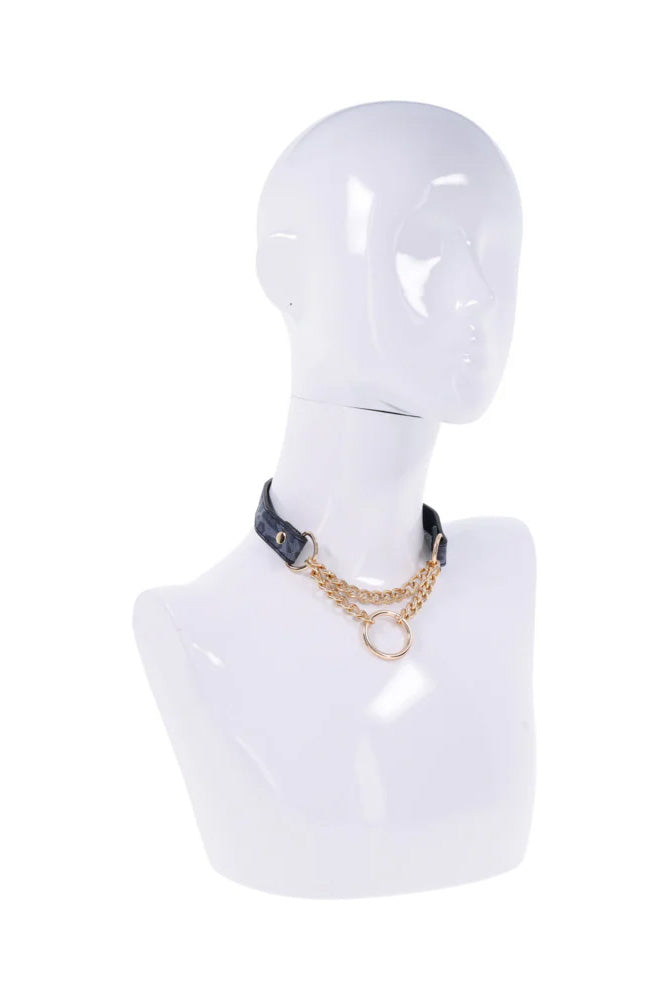 Sex & Mischief - Cougar - Day Collar - Blue/Gold - Stag Shop