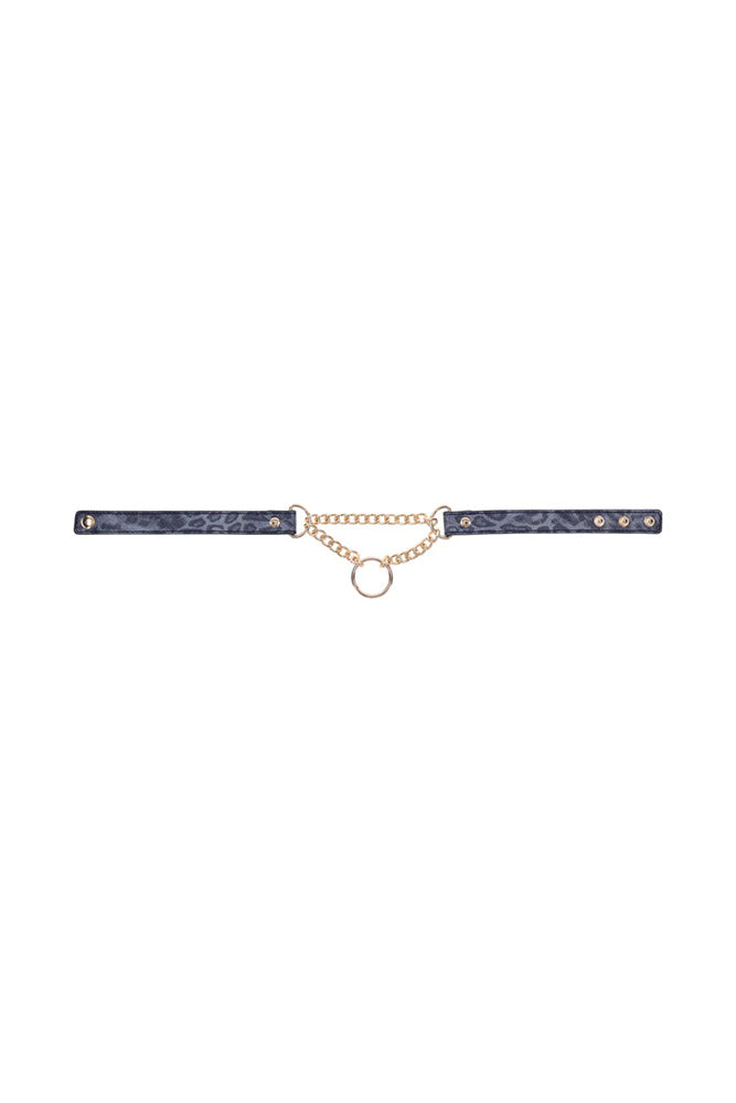 Sex & Mischief - Cougar - Day Collar - Blue/Gold - Stag Shop