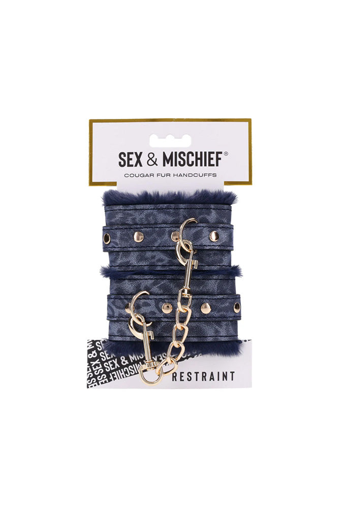 Sex & Mischief - Cougar - Handcuffs - Blue/Gold - Stag Shop