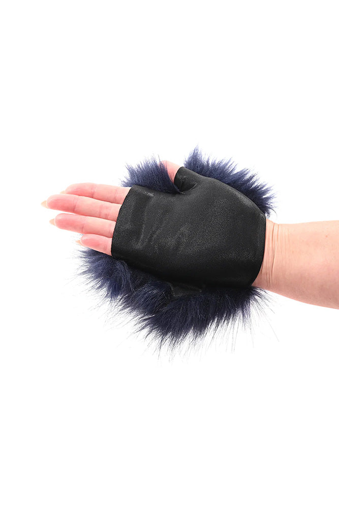 Sex & Mischief - Cougar - Spiked Sensory Glove - Blue - Stag Shop
