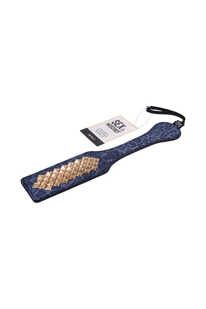 Sex & Mischief - Cougar - Studded Paddle - Blue/Gold - Stag Shop