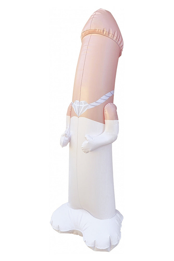 Shots Toys - The Dickheads - Inflatable Bride Bop Bag - Beige - Stag Shop