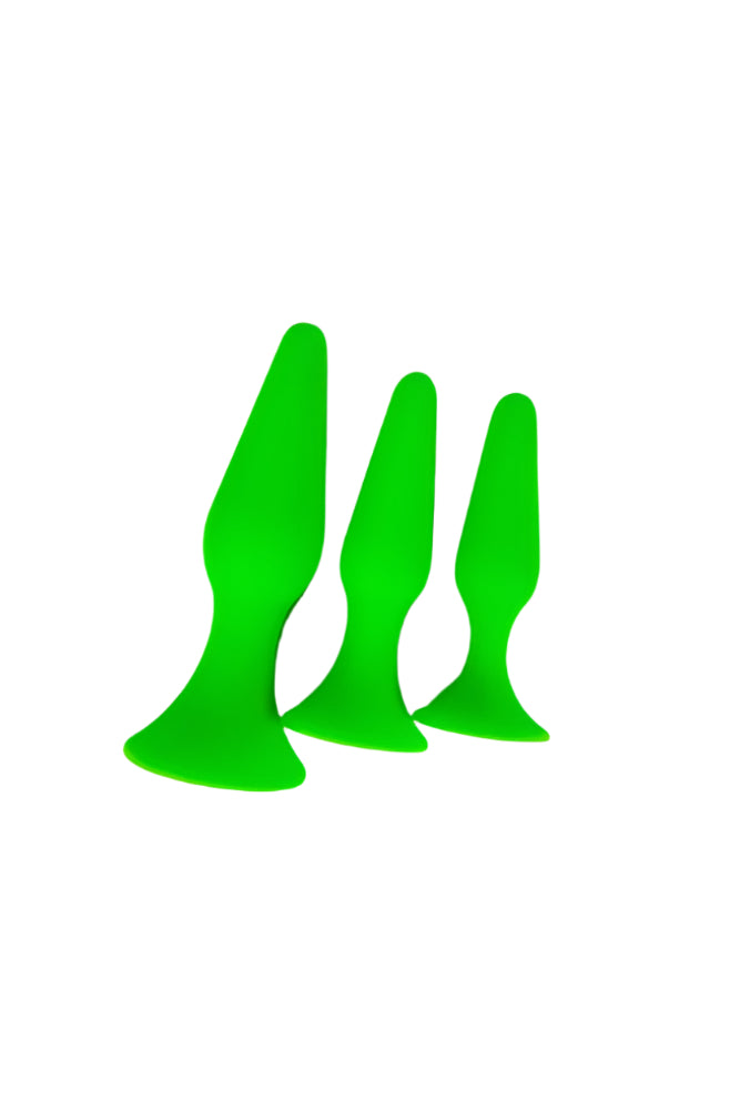 Ouch by Shots Toys - Glow - Butt Plug Set - Glow in the Dark - Stag Shop