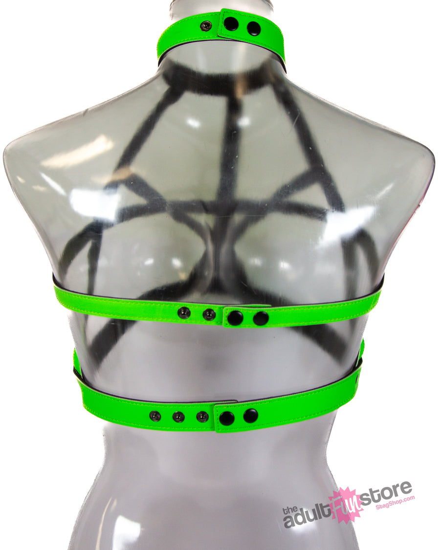 Ouch by Shots Toys - Bra Harness - Glow in the Dark - Stag Shop