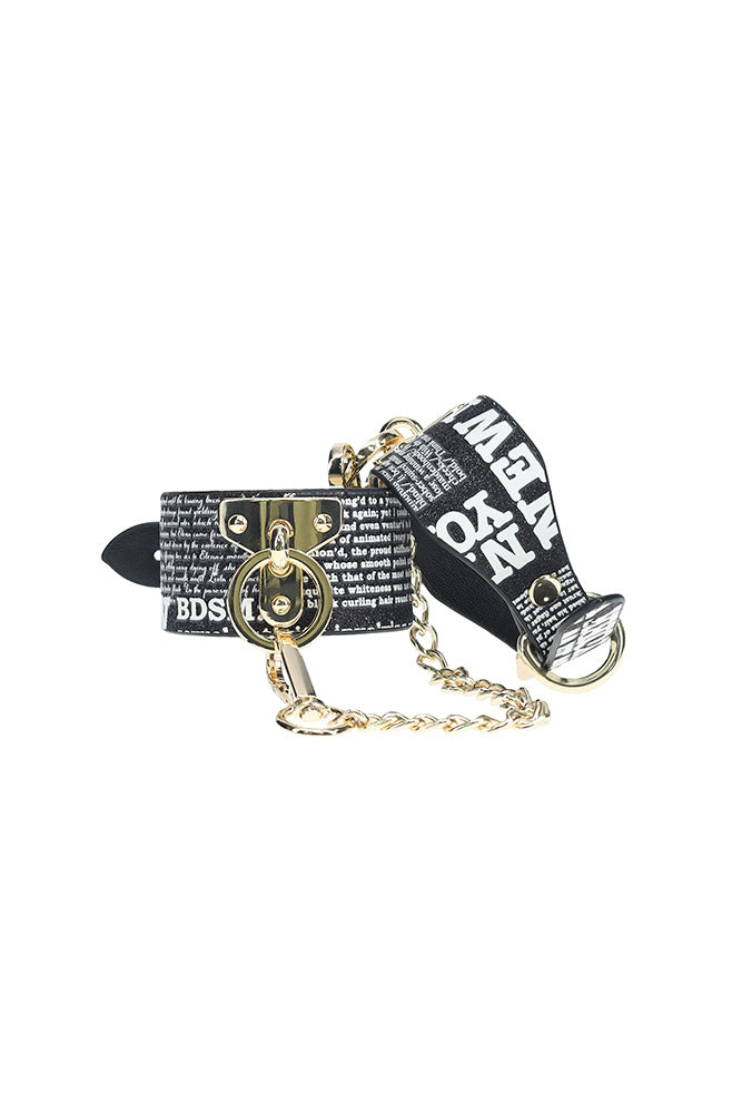 Ouch International - NY Collection - Ankle Cuffs - Black/White - Stag Shop