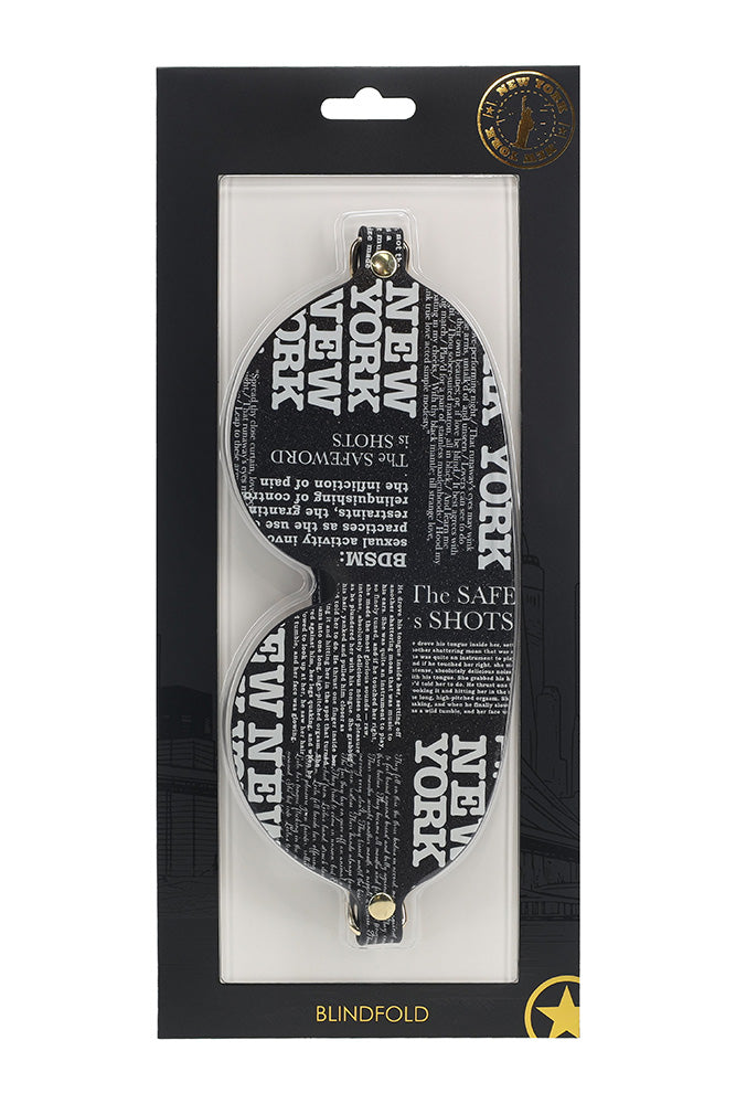 Ouch International - NY Collection - Blindfold - Black/White - Stag Shop