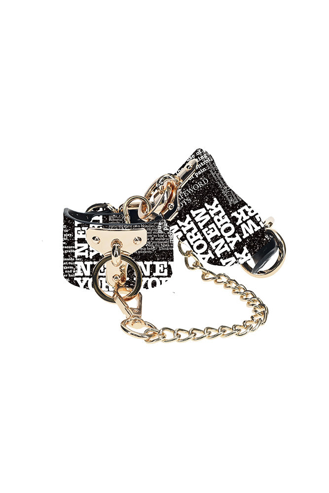 Ouch International - NY Collection - Handcuffs - Black/White - Stag Shop