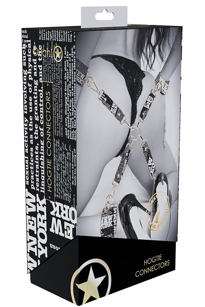 Ouch International - NY Collection - Hogtie Connector - Black/White - Stag Shop