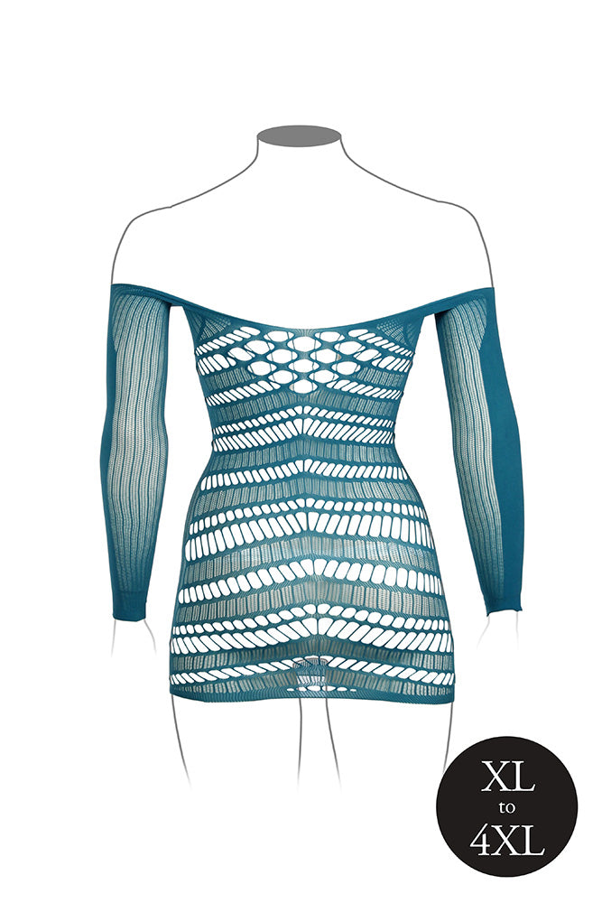 Shots Toys - Le Désir - DES017X - Long Sleeve Net Mini Dress - Various Colours - OS/XL - Stag Shop