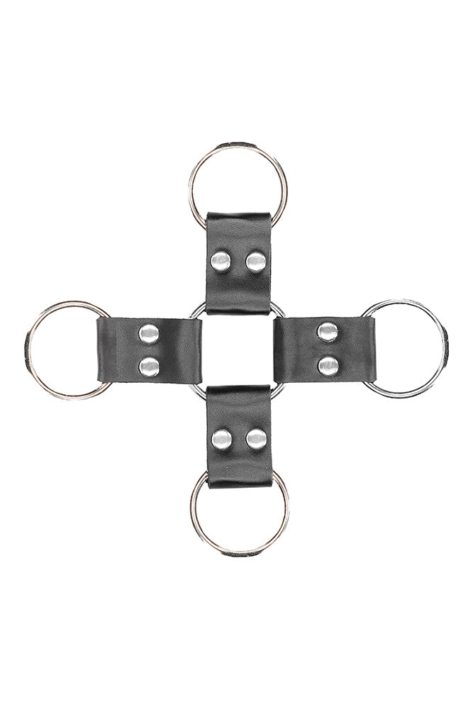 Ouch by Shots Toys - Leather Hand & Leg Cuffs - Black - Stag Shop