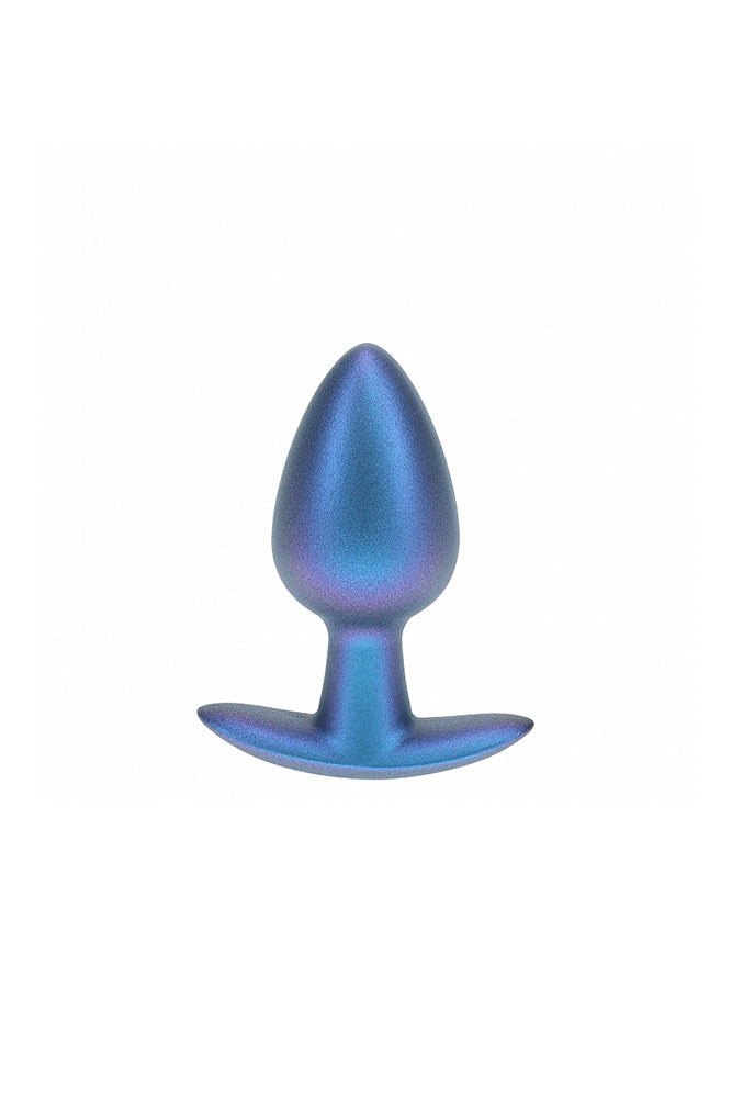 Ouch by Shots Toys - Smooth Silicone Anal Plug - Medium - Metallic Blue - Stag Shop