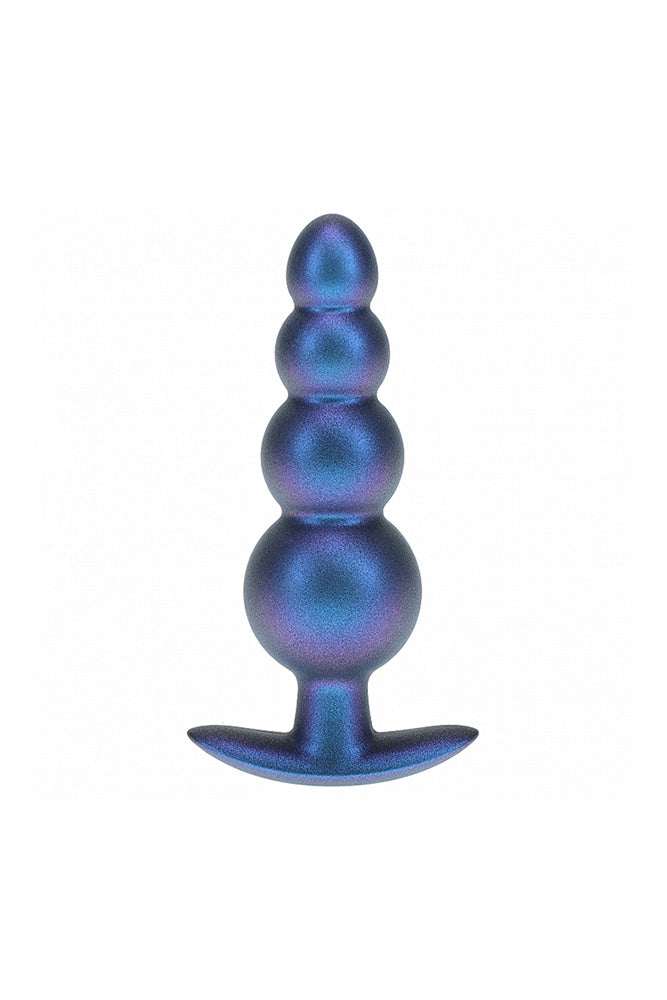 Ouch by Shots Toys - Beaded Silicone Anal Plug - Metallic Blue - Stag Shop