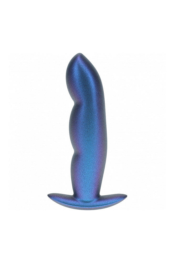 Ouch by Shots Toys - Finger Shaped Silicone Anal Plug - Metallic Blue - Stag Shop