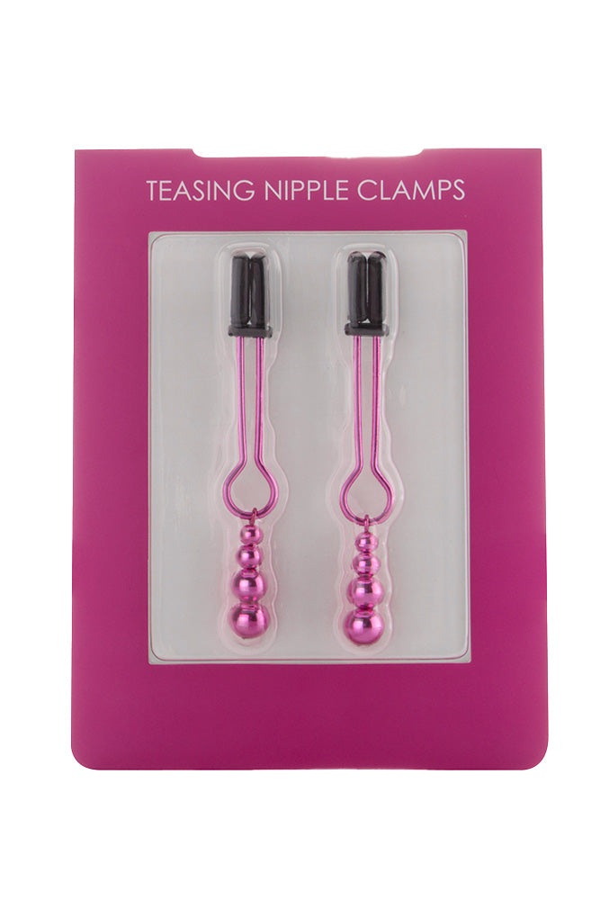 Ouch by Shots Toys - Teasing Nipple Clamps - Pink - Stag Shop