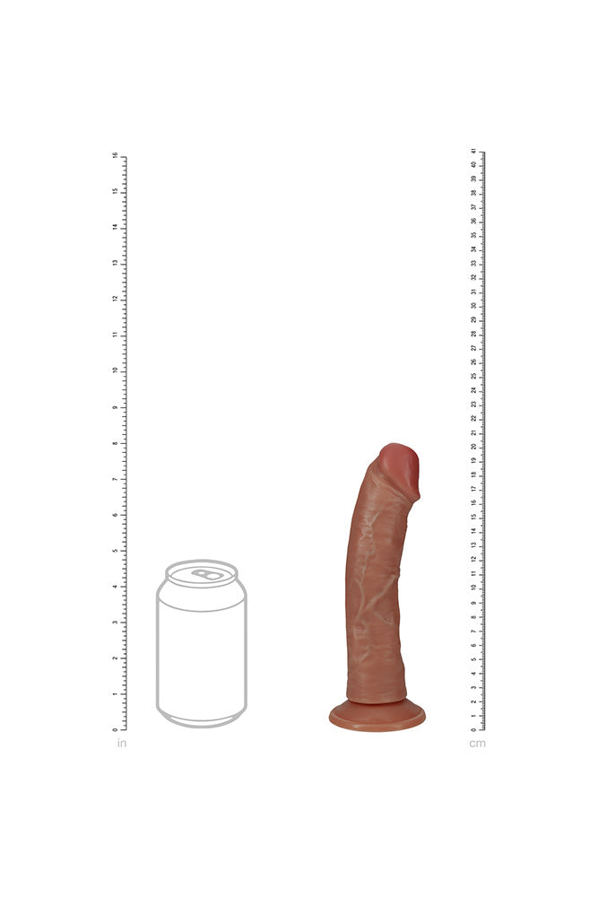 Shots Toys - RealRock - 8" Vibrating & Rotating Curved Dildo - Various Colours - Stag Shop