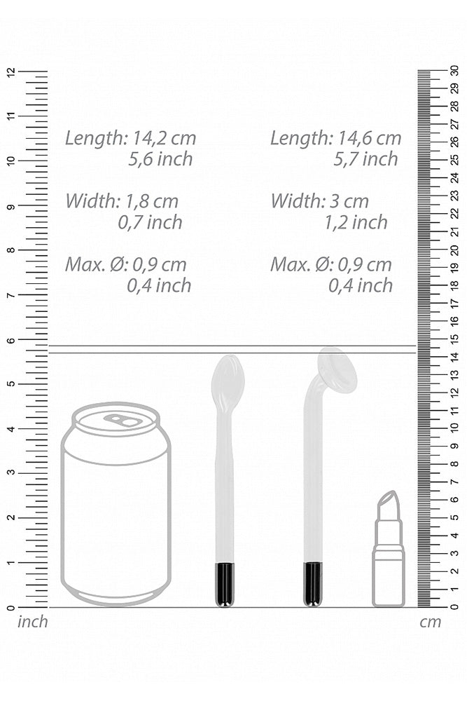 Shots Toys - Electroshock - Electro-sex Lightning Wand 5pc Set - Black - Stag Shop