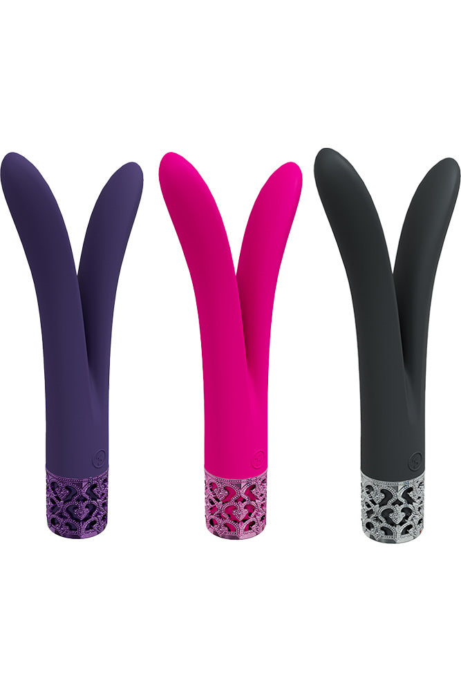 Shots Toys - Royal Gems - Dueling Queens Vibrator - Various Colours - Stag Shop