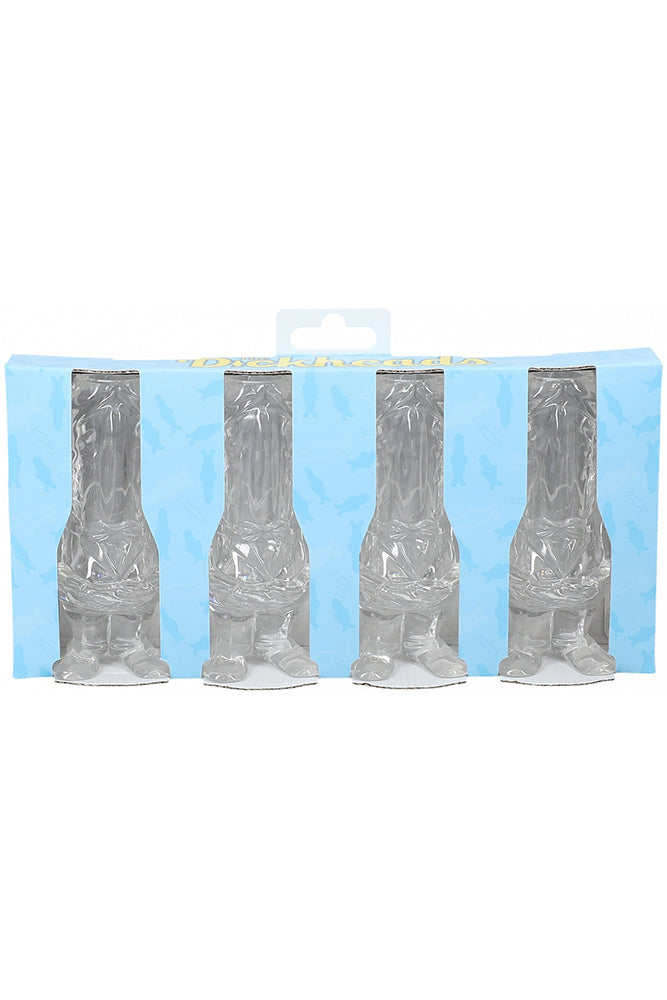 Shots Toys - The Dickheads - Groom Tall Shot Glass Set - Clear - Stag Shop