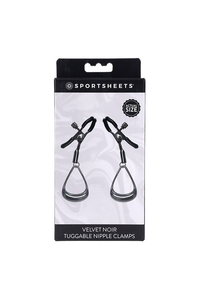 Sortsheets - Velvet Noir Tuggable Nipple Clamps - Stag Shop