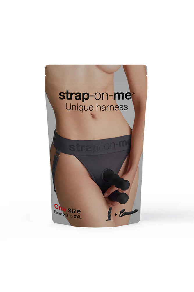 Strap-on-Me - Unique Double Penetration Harness - Grey - Stag Shop