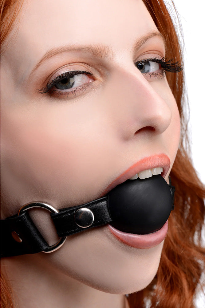 XR Brands - Strict - Interchangeable Silicone Ball Gag Set - Black - Stag Shop